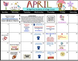 Revised April Calendar